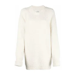Maison Margiela Hvit Strikkegenser - Elegant og Tidløs Dameoverdel