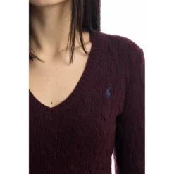 Polo Ralph Lauren Rød Strikkegenser - Elegant og Komfortabel Dameoverdel -Dame-strikkegensere Salg unnamed file 371