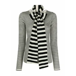 Alysi Hvit Rundhalset Strikkegenser - Elegant og Komfortabel