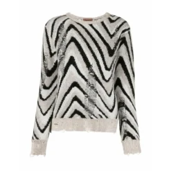 Missoni Rundhalset Genser i Beige - Elegant Strikkegenser for Damer