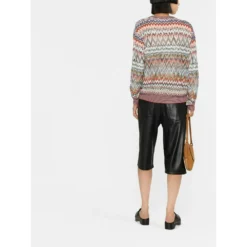 Missoni Rød Rundhalset Genser - Elegant Strikket Overdel for Damer -Dame-strikkegensere Salg unnamed file 3769