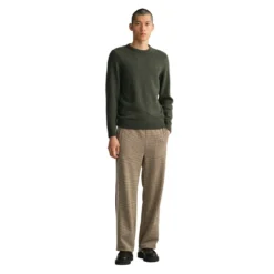 Mørkegrønn Gant D2 Neps Melange C-Neck Genser for Dame - Grønn -Dame-strikkegensere Salg unnamed file 3807