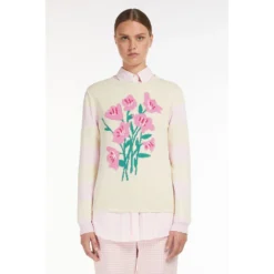 Max Mara Weekend Rundhalset strikkejakke i beige - Elegant og behagelig -Dame-strikkegensere Salg unnamed file 3848