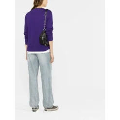 Golden Goose Rundhalset strikkejakke i lilla - Elegant og komfortabel -Dame-strikkegensere Salg unnamed file 3877