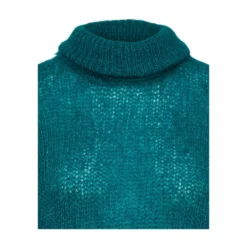 Y.A.S Rundhalset strikket genser i blå - Elegant og behagelig damegenser