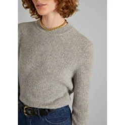 L'Exception Paris Grå Strikkejakke for Damer - Elegant Overdel -Dame-strikkegensere Salg unnamed file 3892