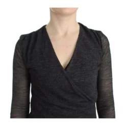 Ermanno Scervino Stretch Langermet Genser i Grå - Elegant og Komfortabel