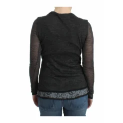 Ermanno Scervino Stretch Langermet Genser i Grå - Elegant og Komfortabel -Dame-strikkegensere Salg unnamed file 3919