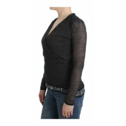 Ermanno Scervino Stretch Langermet Genser i Grå - Elegant og Komfortabel -Dame-strikkegensere Salg unnamed file 3921