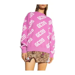 GCDS Logo Pink Sweater - Dame Overdeler Strikkejakker & Gensere