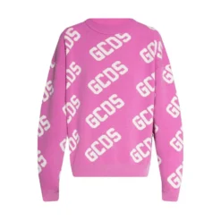 GCDS Logo Pink Sweater - Dame Overdeler Strikkejakker & Gensere -Dame-strikkegensere Salg unnamed file 3929