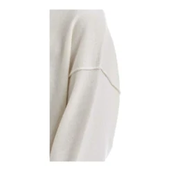 Seventy Rundhalset strikkejakke i hvit - Elegant og behagelig damegenser -Dame-strikkegensere Salg unnamed file 3977