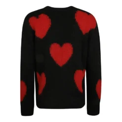 MC2 Saint Barth Rundhalset strikkejakke i svart - Elegant og behagelig dameoverdel