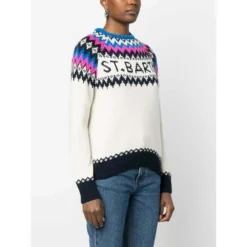 MC2 Saint Barth Rundhalset strikkejakke i hvit - Elegant og behagelig dameoverdel