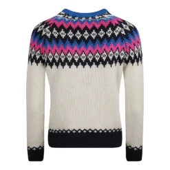 MC2 Saint Barth Rundhalset strikkejakke i hvit - Elegant og behagelig dameoverdel -Dame-strikkegensere Salg unnamed file 4045