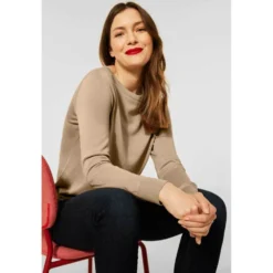 Street One A301806 GrĂžnn Strikkegenser for Damer - Myk og Stilfull Overdel