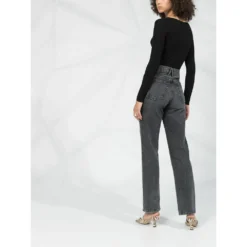 P.A.R.O.S.H. V-hals Strikkegenser i Svart - Elegant og Komfortabel Damegenser