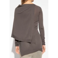 Rick Owens Brun Ullgenser - Premium kvalitet og stil -Dame-strikkegensere Salg unnamed file 4090