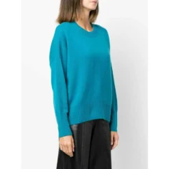 Allude Rundhalset strikket genser i blå - Elegant og behagelig dameoverdel -Dame-strikkegensere Salg unnamed file 4137