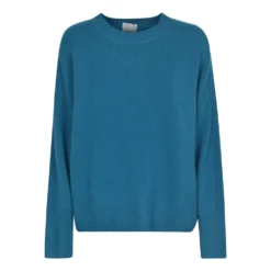 Allude Rundhalset strikket genser i blå - Elegant og behagelig dameoverdel -Dame-strikkegensere Salg unnamed file 4139