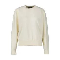 Drykorn Hvit Rundhalset Genser for Damer - Elegant Strikkejakke