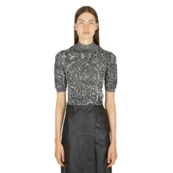 Paco Rabanne Tops Black - Elegant Dameoverdel i Strikk -Dame-strikkegensere Salg unnamed file 4200