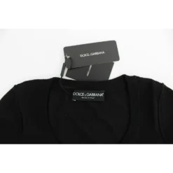 Dolce & Gabbana Svart Ull Crewneck Genser - Elegant og Komfortabel -Dame-strikkegensere Salg unnamed file 4206