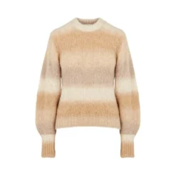 Sessun Beige Strikkegenser - Elegant og Tidløs Strikkejakke for Damer