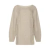 Tiffany Knitwear Beige - Elegant Dame Overdeler og Strikkejakker