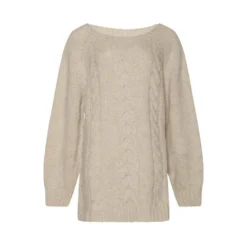Tiffany Knitwear Beige - Elegant Dame Overdeler og Strikkejakker