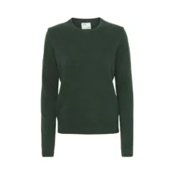 Colorful Standard Classic Recycled Merino Wool Sweater Green - Bærekraftig og Stilfull Strikkegenser for Damer