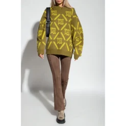 MISBHV Grønn Mønstret Genser - Strikkejakker & Gensere for Damer -Dame-strikkegensere Salg unnamed file 4225