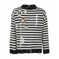 Balmain SWEATER YU1KE03563KCEAB - Svart Strikkegenser for Damer -Dame-strikkegensere Salg unnamed file 4230