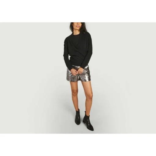 Majestic Filatures V-hals Strikkegenser i Svart - Elegant og Komfortabel -Dame-strikkegensere Salg unnamed file 4231