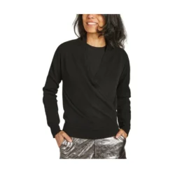 Majestic Filatures V-hals Strikkegenser i Svart - Elegant og Komfortabel -Dame-strikkegensere Salg unnamed file 4234