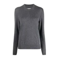 Maison Margiela Grå Genser - Premium Strikkejakke for Damer