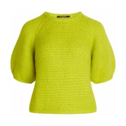 Gul Bruuns Bazaar Salvia Sonja Strikket Overdeler - Elegant Dameoverdeler i Myk Strikk