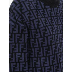 Fendi Blå Strikkegenser - Elegant Overdel for Damer -Dame-strikkegensere Salg unnamed file 4258