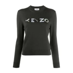 Kenzo Round-neck Knitwear Gray - Elegant Dame Strikkegenser