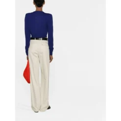 Casablanca Rundhalset strikkejakke i blå - Elegant og behagelig dameoverdel -Dame-strikkegensere Salg unnamed file 4328