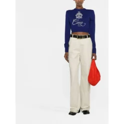 Casablanca Rundhalset strikkejakke i blå - Elegant og behagelig dameoverdel -Dame-strikkegensere Salg unnamed file 4330