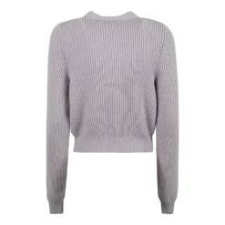 Philosophy Di Lorenzo Serafini V-hals Strikkegenser i Grå | Elegant Dameoverdel