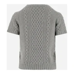 Aspesi Rundhalset Genser i Grå - Elegant Strikkeplagg for Damer