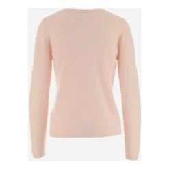 Aspesi Rundhalset strikkejakke i rosa - Elegant og behagelig damegenser -Dame-strikkegensere Salg unnamed file 4369