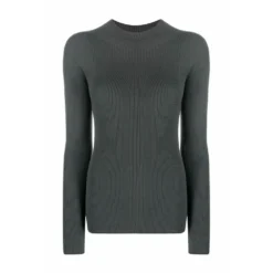 Emporio Armani Grå Rundhalset Genser - Elegant Strikkegenser for Damer