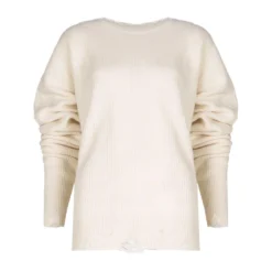 PINKO Hvit Rundhalset Genser - Elegant Strikkejakke for Damer -Dame-strikkegensere Salg unnamed file 4394