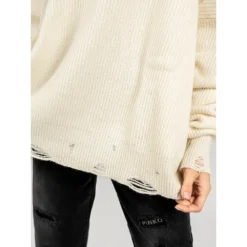 PINKO Hvit Rundhalset Genser - Elegant Strikkejakke for Damer -Dame-strikkegensere Salg unnamed file 4395