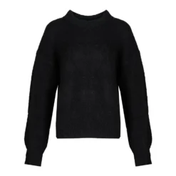 Guess Rundhalset strikkejakke i svart - Elegant og behagelig damegenser -Dame-strikkegensere Salg unnamed file 4405