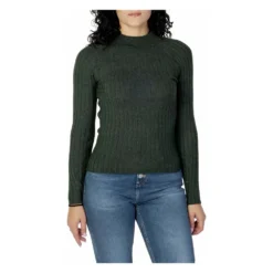 JACQUELINE de YONG Rundhalset strikkejakke i grønt - Elegant og behagelig dameoverdel
