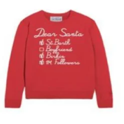 MC2 Saint Barth Rød Rundhalset Strikkegenser for Damer | Høy kvalitet